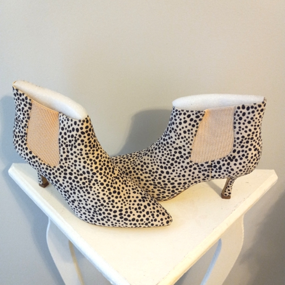 Ladies Faux Sude Cheetah Print Booties